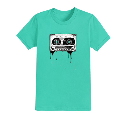 Tape Cassete 70s 80s Design T-shirt - Add your own Mix Tape text