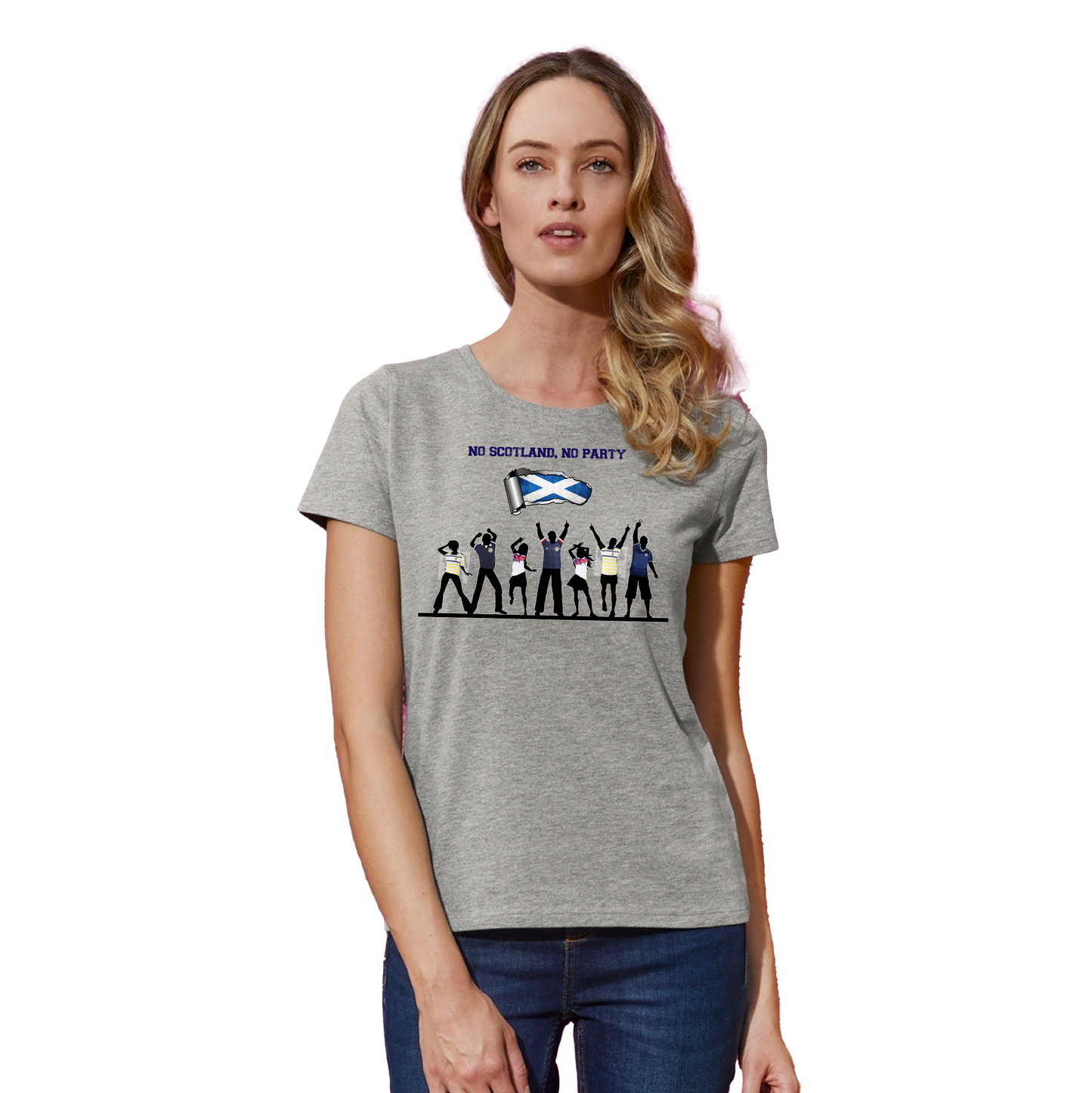 0.1 NO SCOTLAND, NO PARTY - UNOFFICIAL SCOTTISH FOOTBALL T-SHIRT