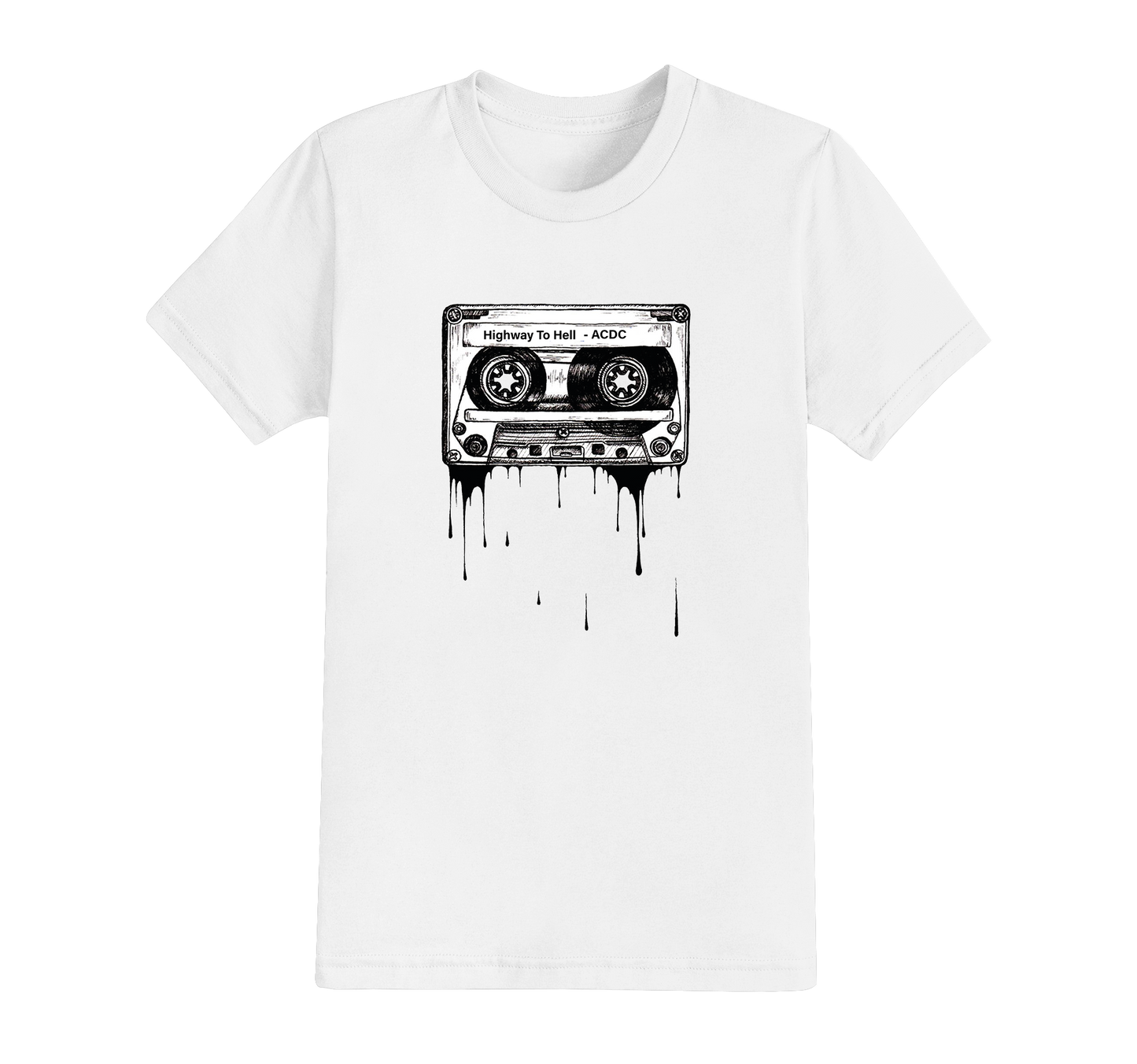 Tape Cassete 70s 80s Design T-shirt - Add your own Mix Tape text
