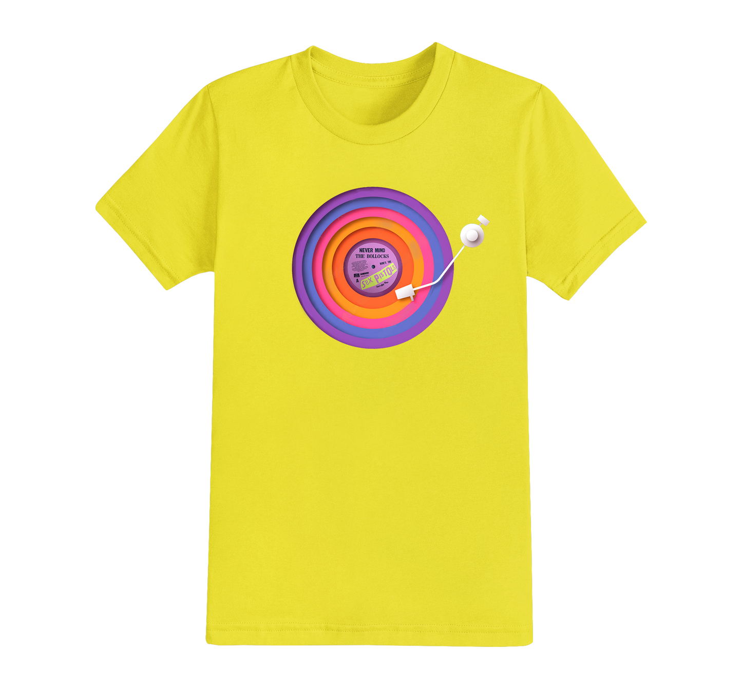 The Rainbow Turntable T-shirt - Choose Your Own Record Label - EXCLUSIVE DESIGN