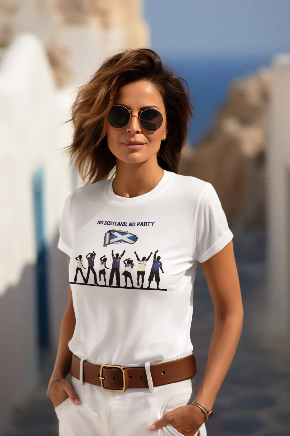 0.1 NO SCOTLAND, NO PARTY - UNOFFICIAL SCOTTISH FOOTBALL T-SHIRT