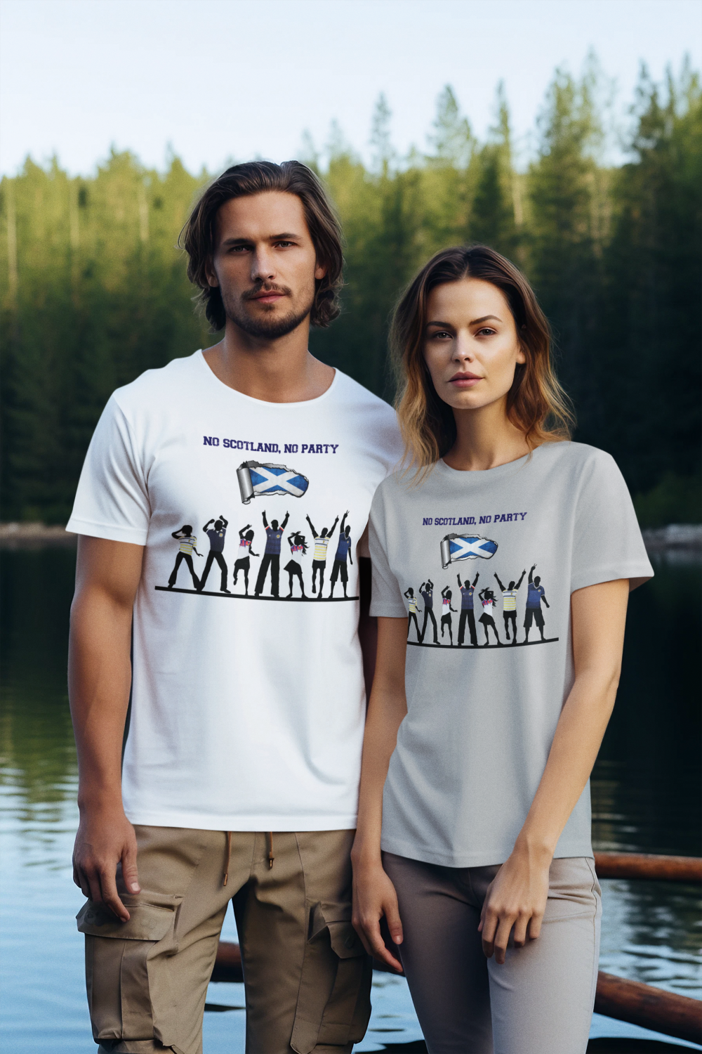 0.1 NO SCOTLAND, NO PARTY - UNOFFICIAL SCOTTISH FOOTBALL T-SHIRT